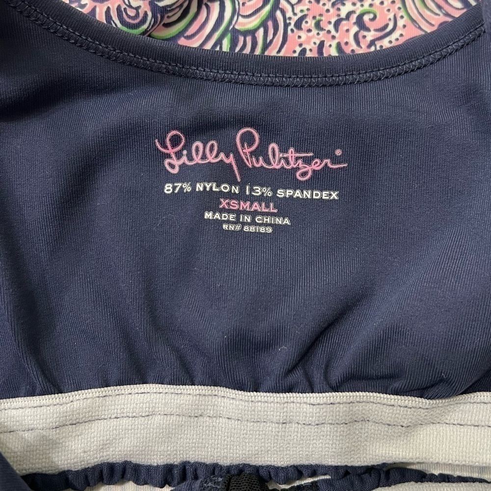 Lilly Pulitzer Built-in Bra Athletic Tank Top Size XS - Picture 2 of 9